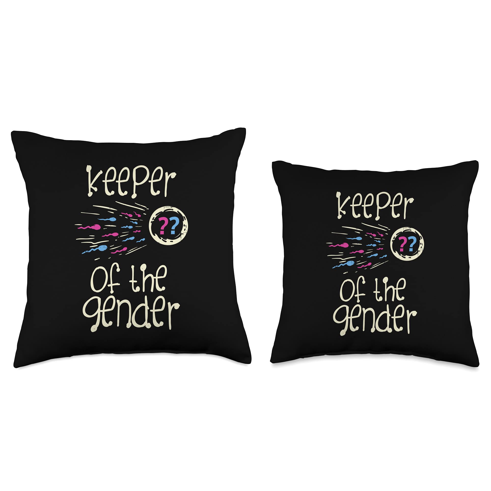 Gender Reveal Party Throw Pillow - 16x16 Inch Pink & Blue Baby Shower Decoration for Gender Announcement, Nursery Decor & Unisex Themed Celebrations