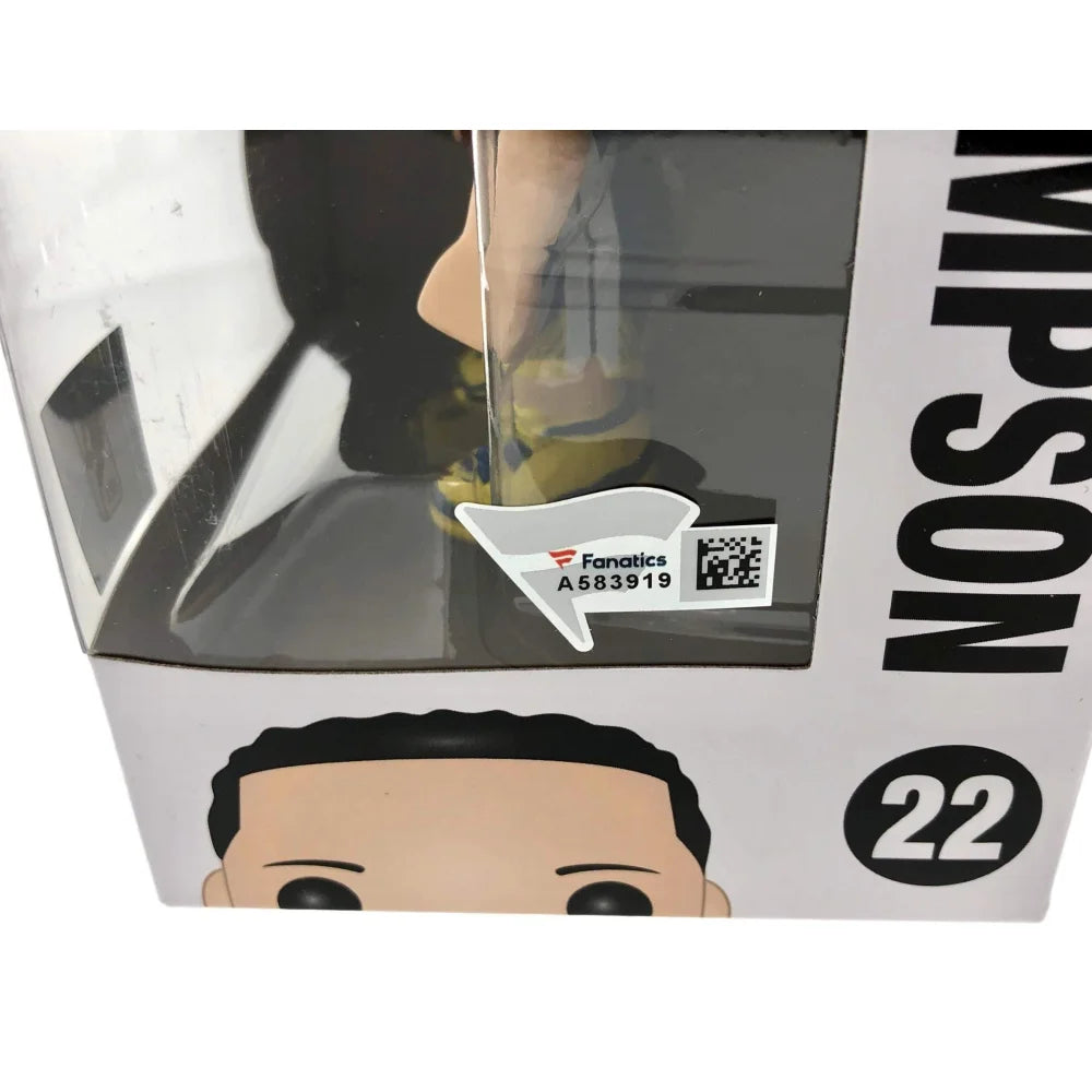 Klay Thompson Autographed Funko Pop #22 with COA - Golden State Warriors NBA Collectible for Fans & Memorabilia Enthusiasts | Perfect for Display, Gifts, and Sports Collections