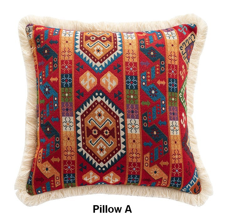 Bohemian Decorative Throw Pillows for Couch & Sofa - Oriental Geometric Living Room Accent Pillows - Perfect for Bedroom, Lounge & Home Decor