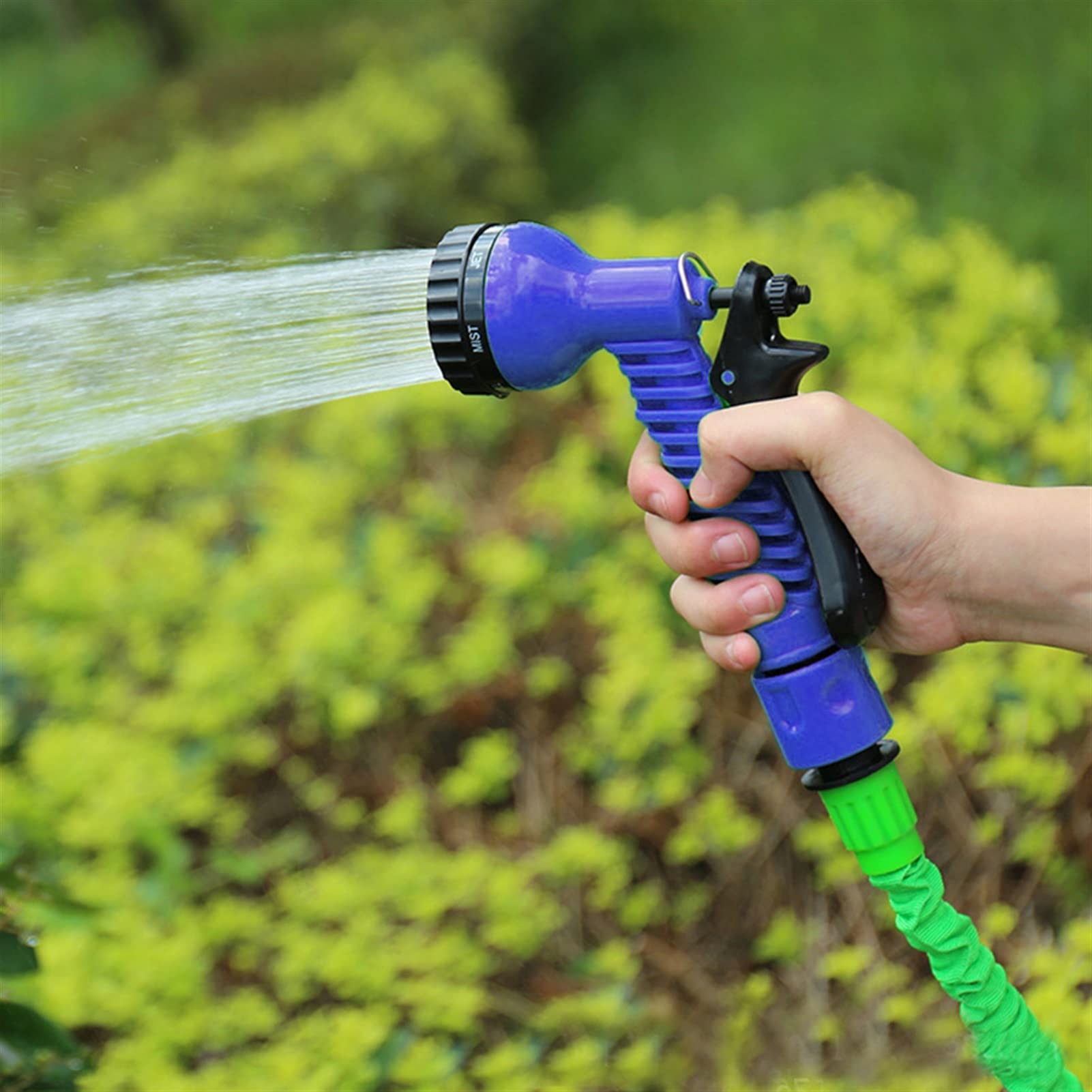 **Xiaohu Adjustable High Pressure Garden Hose Nozzle - 8 Mode Water Spray Gun for Car Washing, Plant Watering, Lawn Sprinkling & Outdoor Cleaning (Blue, 1-Pack)**