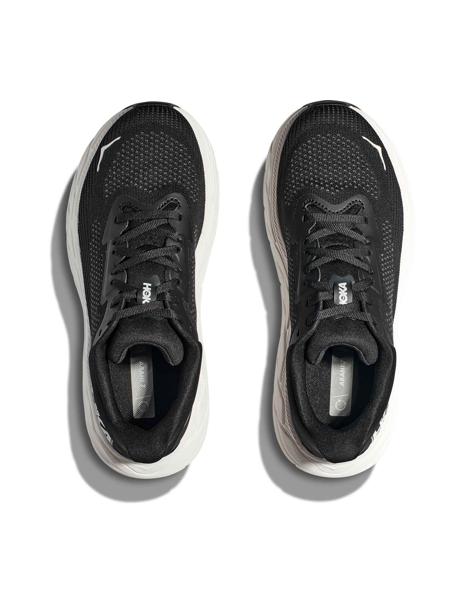 Hoka Arahi 7 Running Shoes for Men & Women - Black/White - Stability & Cushion for Road Running, Walking & Workouts