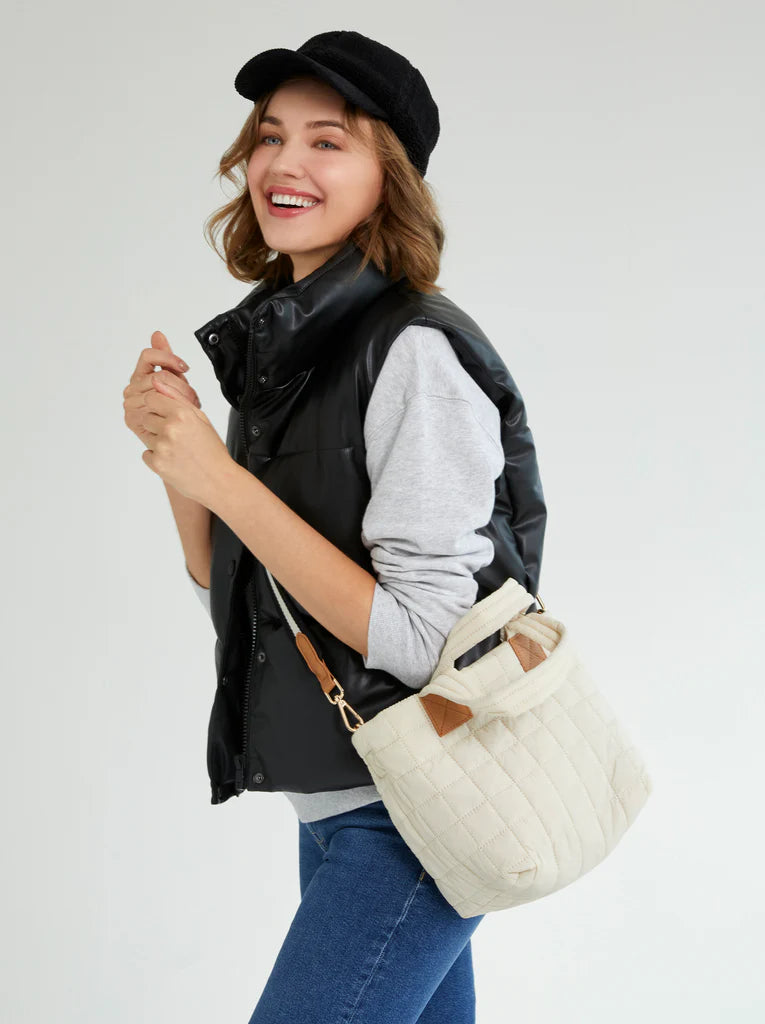 Ivory Ezra Mini Tote Bag - Stylish & Compact Crossbody Purse for Women | Perfect for Work, Travel & Everyday Use