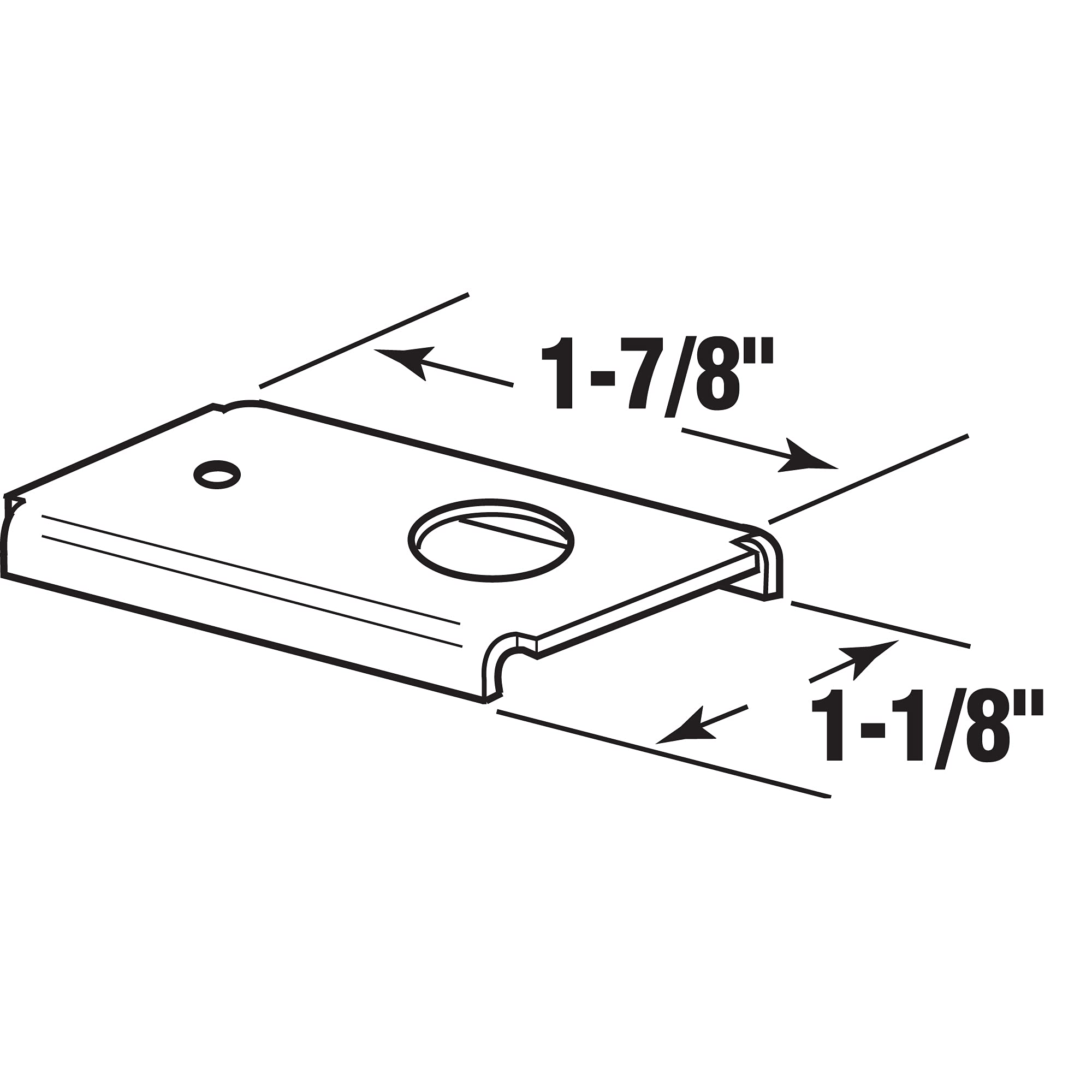 Prime-Line MP7191 Bi-Fold Door Repair Bracket - Heavy Duty 3/8