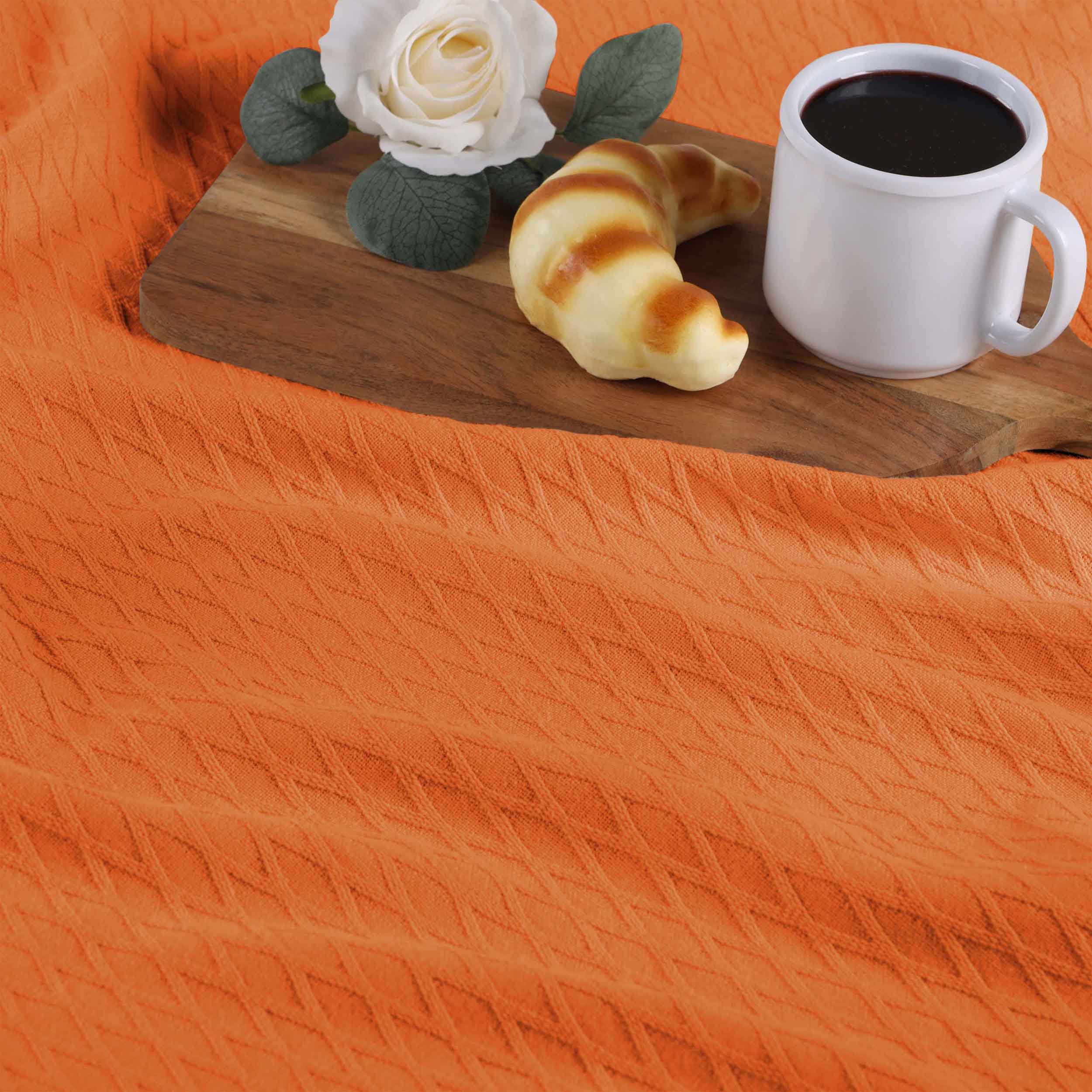 Premium Cotton All-Season Diamond Pattern Bed Blanket & Sofa Throw - Soft Cozy Blanket for Bedroom, Living Room, Travel and Gift Giving