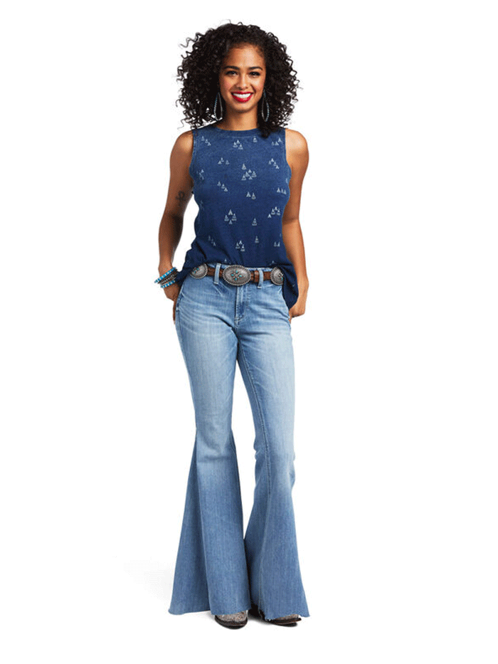 Ariat Women's District Tank Top - Comfortable & Stylish Casual Wear for Outdoor Activities, Workouts & Everyday Use - Indigo Blue