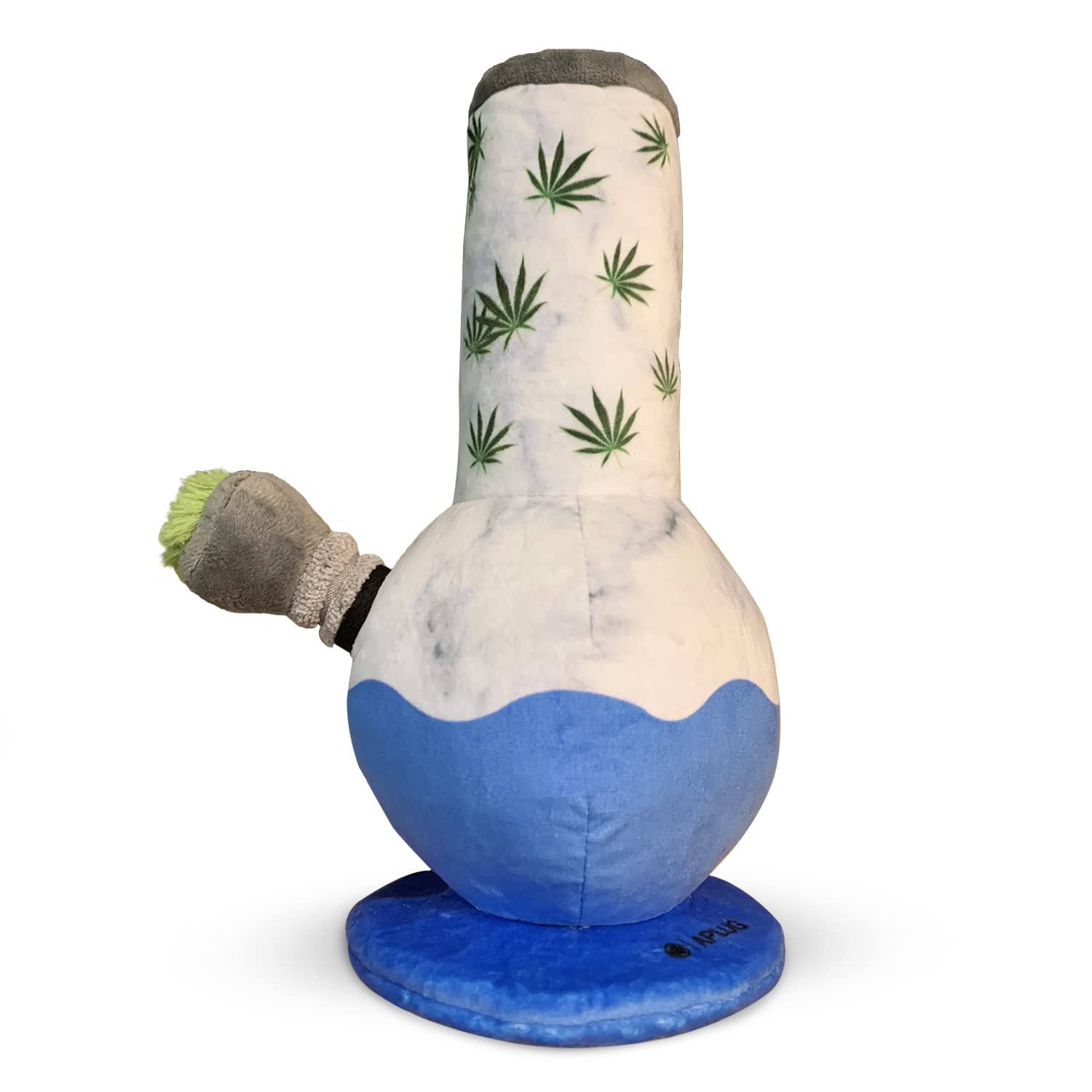 APlug Bong 4 Bones - Funny Dog Chew Toys for Medium & Large Dogs - Cute Plush Stuffed Animal Toy for Birthday Gifts - Durable Weed-Themed Pet Toy for Playtime & Relaxation