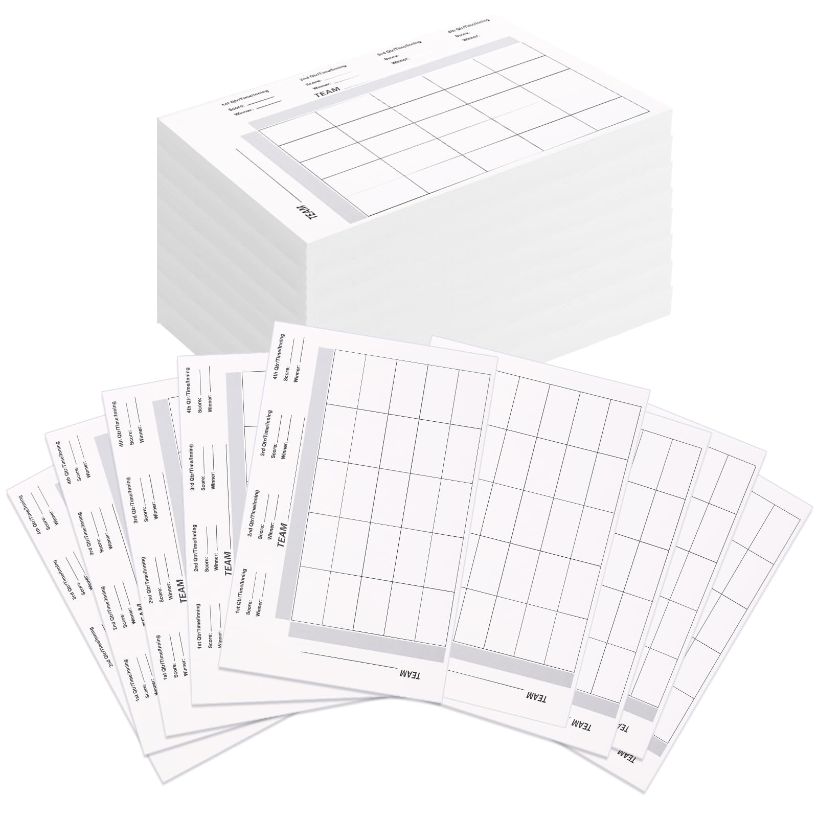 100-Piece Football Squares Board Game Set - Super Bowl Party Pull Tabs, Gambling Tickets & 25-Square Pool Cards for Sports Betting (Baseball, Football) - Perfect for Game Day Parties, Sports Bars & Tailgating Events