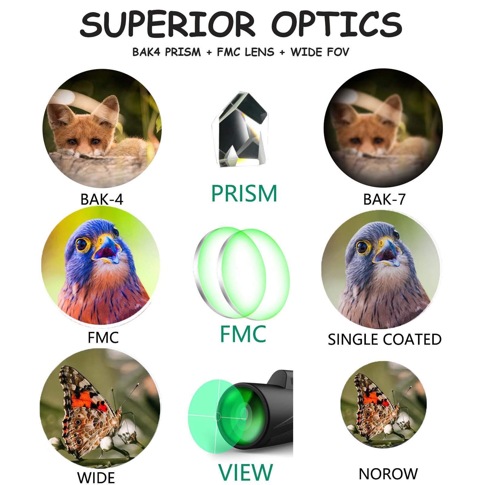 40x60 High Power Monocular Telescope for Adults - HD Zoom Monocular with Tripod & Phone Adapter - Perfect for Bird Watching, Hunting, Hiking, Travel & Outdoor Adventures