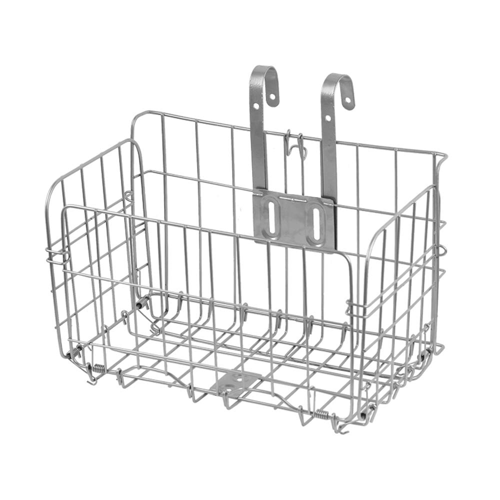 GLE2016 Rust-Proof Detachable Folding Bike Basket - Front & Rear Mount with Handles | Easy Installation for Mountain Bikes & Commuter Bikes | Perfect for Groceries, Picnics & Outdoor Adventures