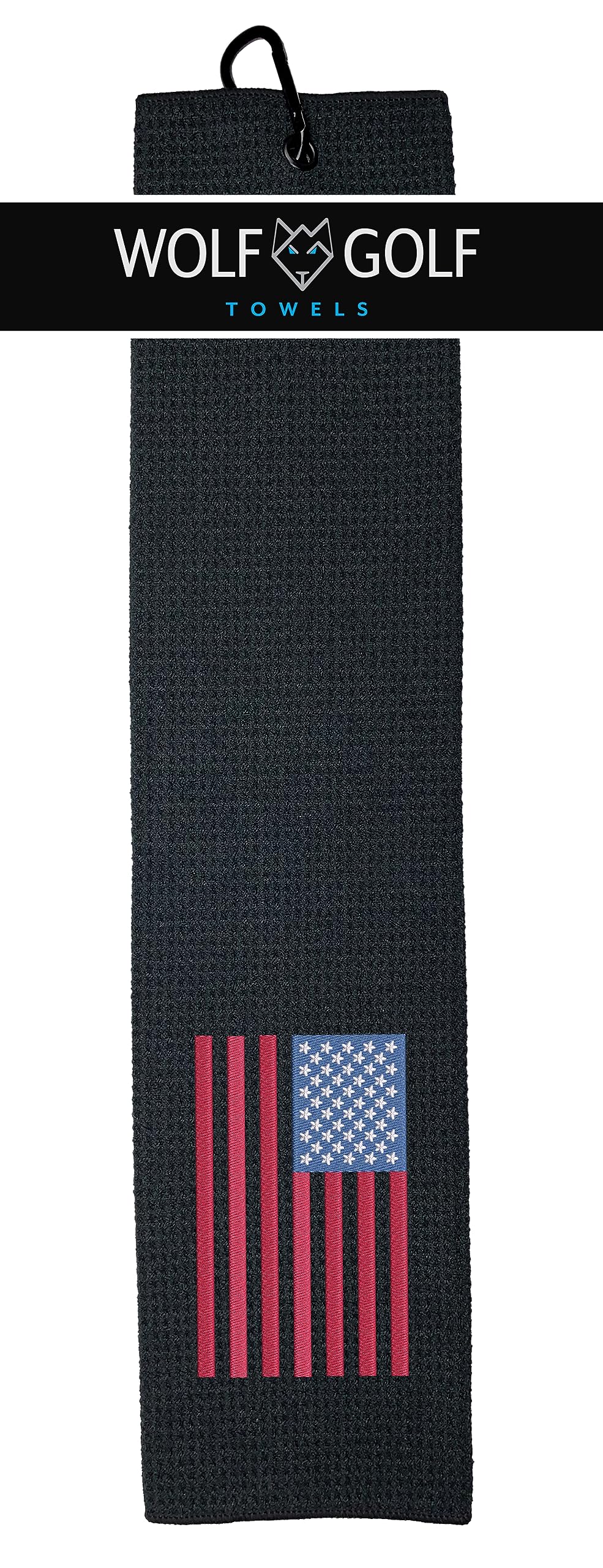 **American Flag Golf Towel – Premium Embroidered USA Golf Towel for Men & Women – Durable & Absorbent Golf Accessories – Perfect Golf Gift for Players & Fans – Ideal for Courses, Tournaments & Practice**