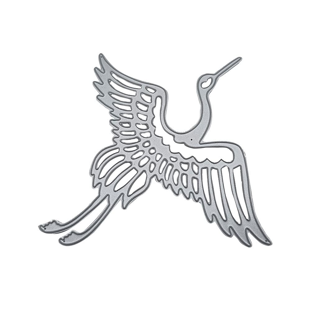 Red-Crowned Crane Metal Die Cuts for Card Making - Scrapbooking Embossing Dies, DIY Album & Paper Craft Decorations - Perfect for Wedding Invitations, Greeting Cards & Memory Books