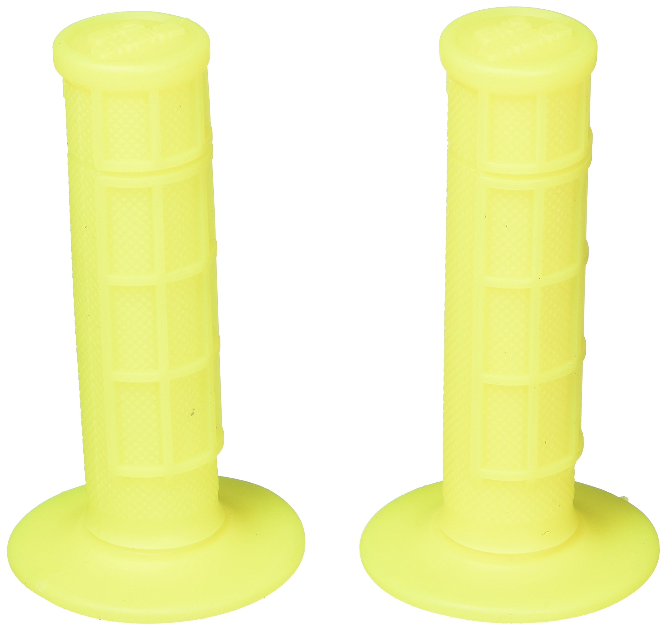 EKS BRAND 067-20130 Motorcycle Handlebar Grips - Yellow Half Waffle Design, Universal Fit for 7/8