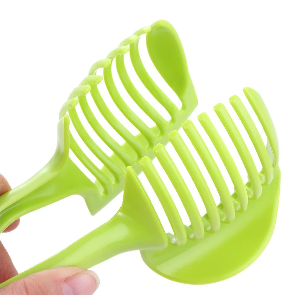 Multifunctional Plastic Tomato Slicer - Handheld Round Fruit & Vegetable Cutter for Lemon, Bread, Kitchen Cutting - Perfect for Meal Prep, Salad Making & Sandwich Preparation