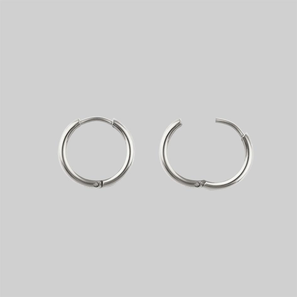 MERCY Silver Sword Hoop Earrings for Women - Gothic Punk Jewelry for Everyday Wear, Cosplay & Costume Accessories