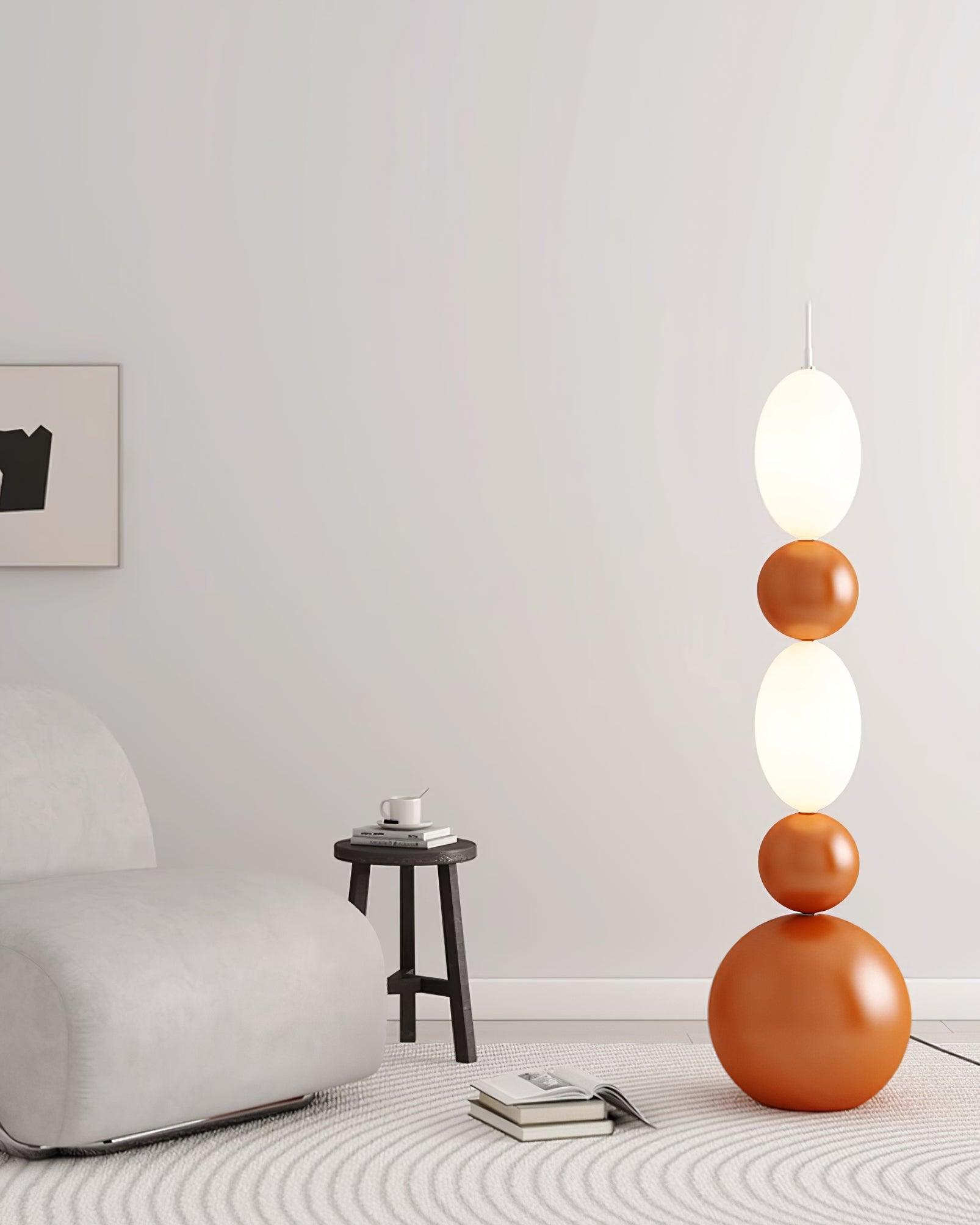 Modern Bola Floor Lamp - Adjustable LED Standing Light for Living Room, Bedroom, Office - Warm White & Cool White Dimmable Lighting with Remote Control - Perfect for Reading, Relaxing, and Home Decor