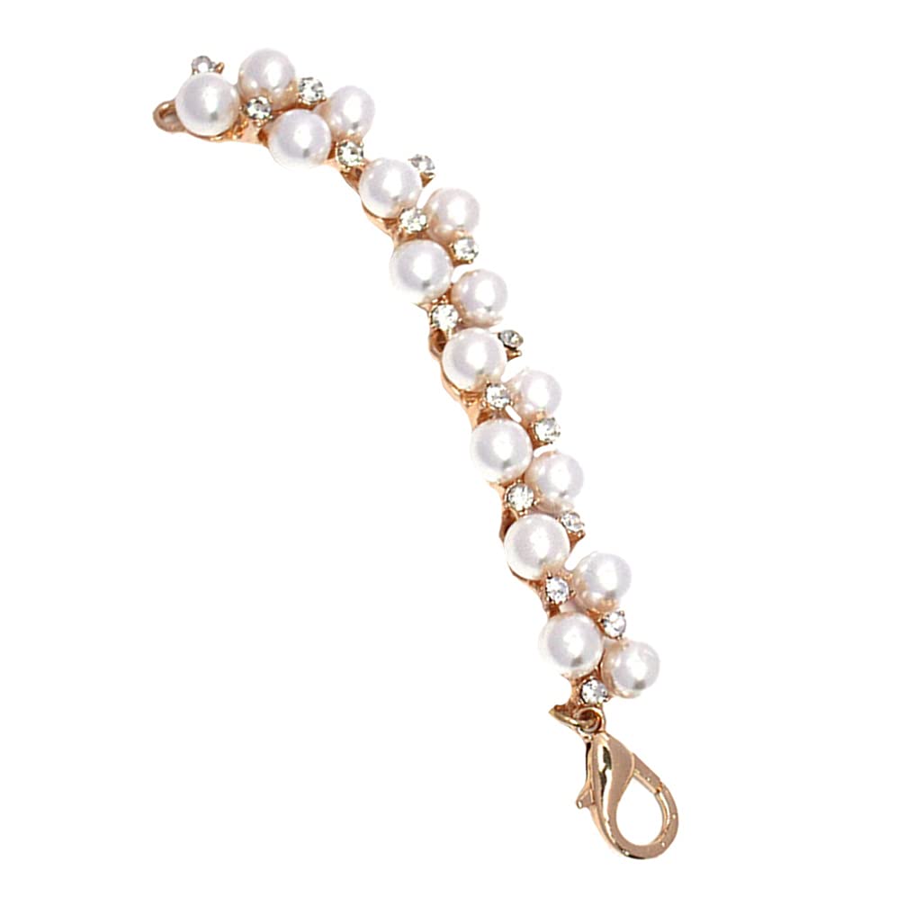 Elegant Beaded Phone Finger Strap - Anti-Slip Pearl Phone Grip Holder for Drop Protection | DIY Phone Case Accessory for iPhone Samsung | Perfect for Commuting, Travel & Hands-Free Use