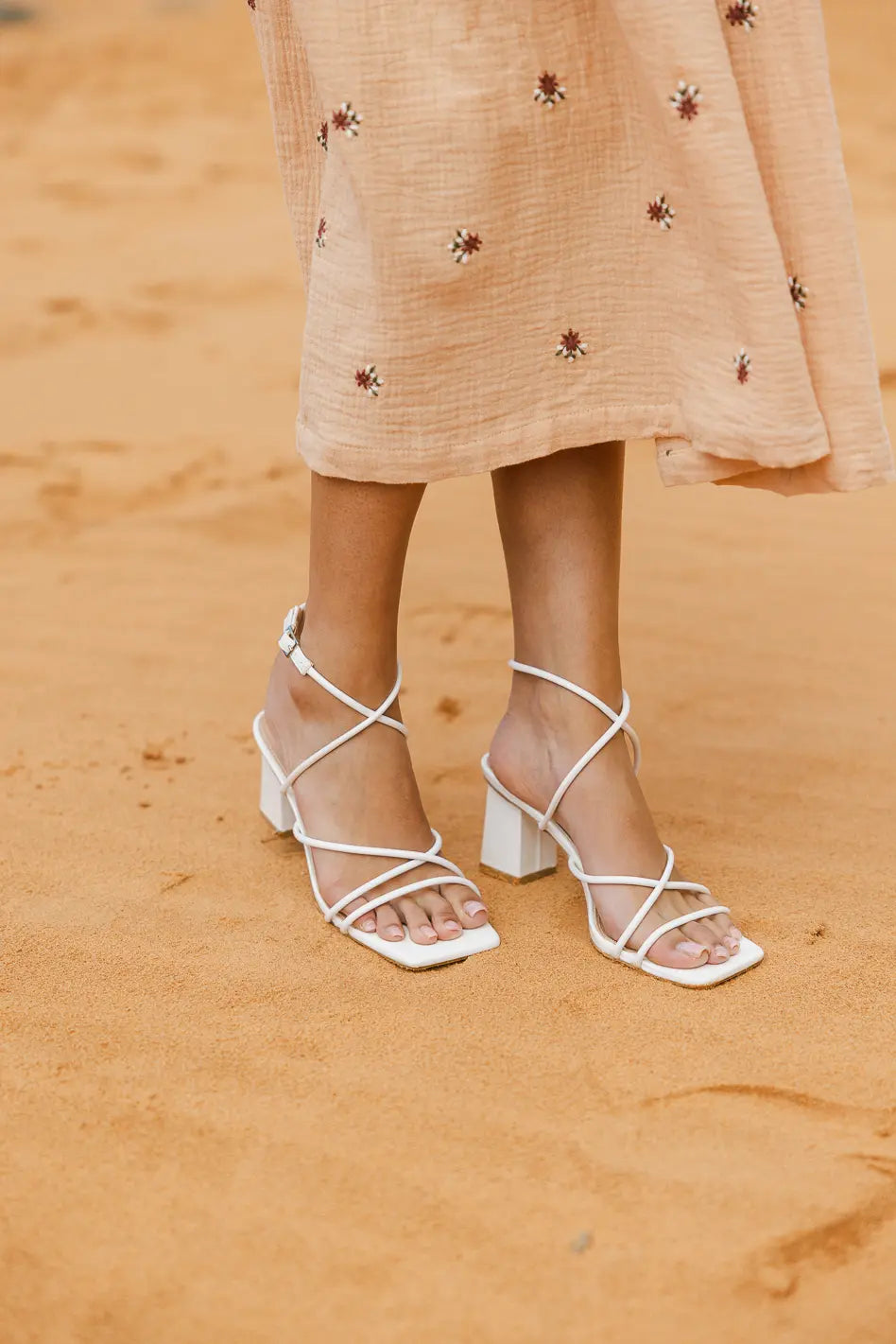 Leona White High Heels for Women - Elegant Dress Shoes for Parties, Weddings & Special Occasions | Final Sale