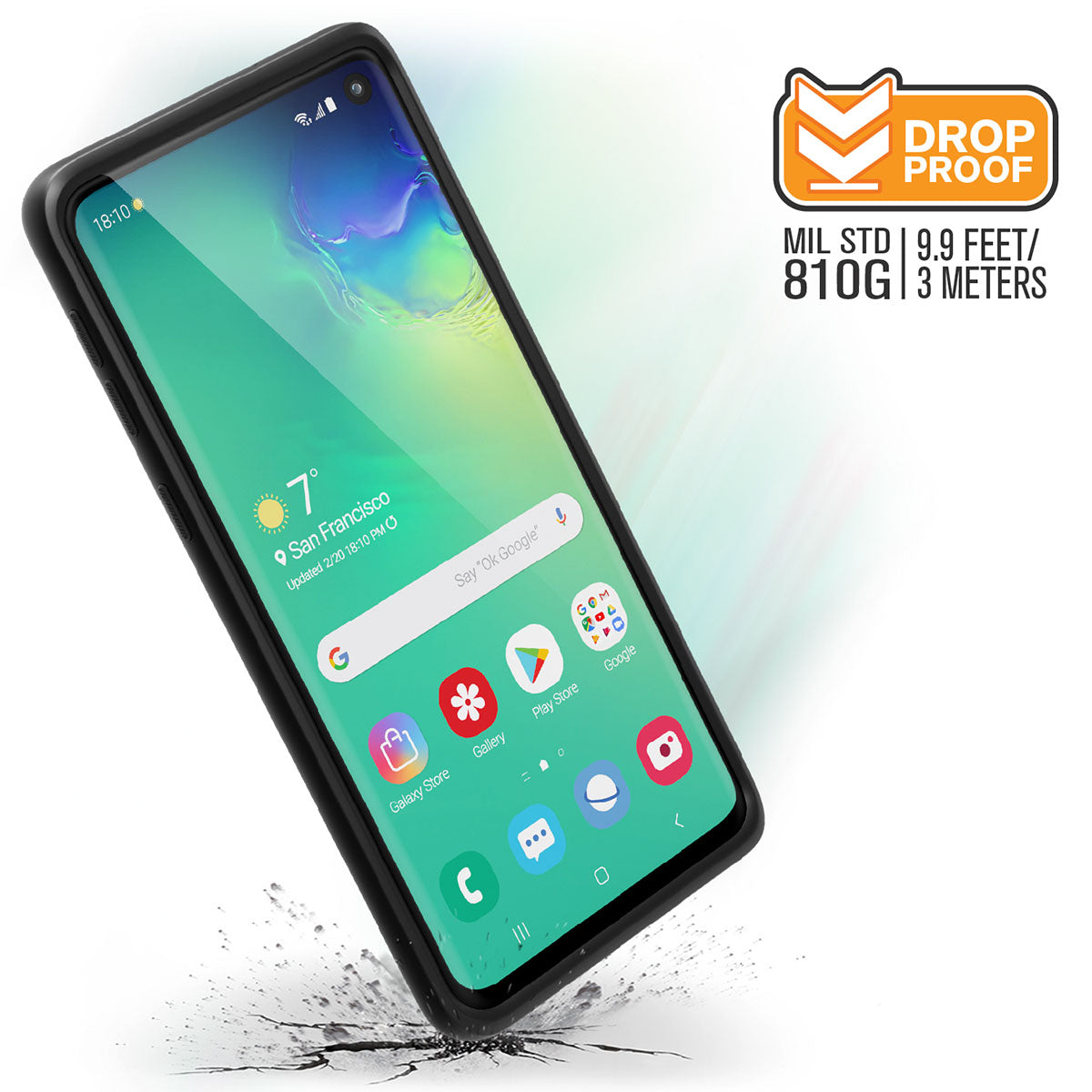 Samsung Galaxy S10 Shockproof Case - Heavy Duty Impact Protection Phone Cover for Galaxy S10 - Perfect for Outdoor, Travel & Everyday Use