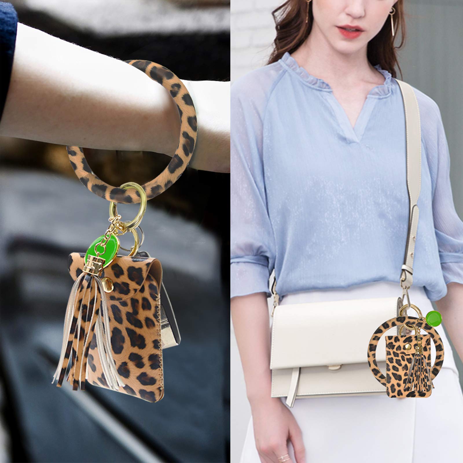 Stylish Leather Keychain Bracelet with Tassel for Women - Fashionable Wristlet Key Holder for Keys, Wallet & Daily Essentials | Perfect Gift for Her, Office, Travel & Night Out Accessories