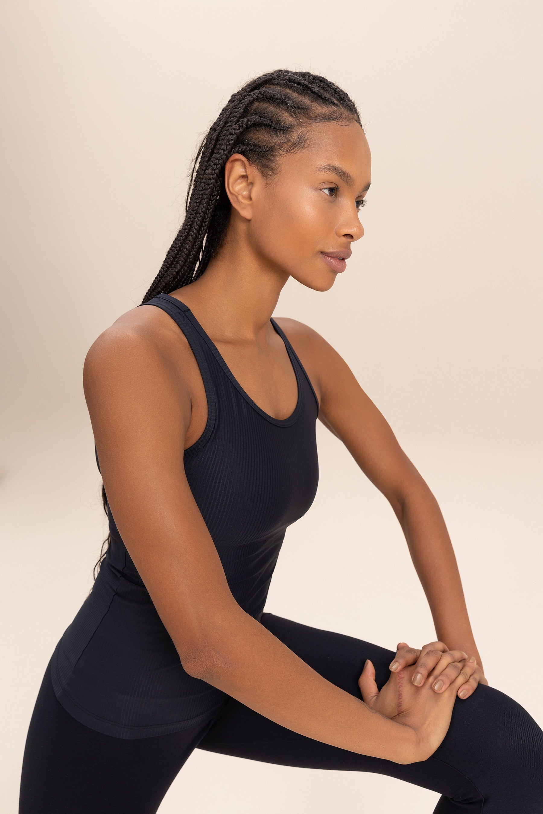 Women's Ribbed Knit Tank Top - Soft Stretch Sleeveless Shirt for Summer, Casual Wear & Layering