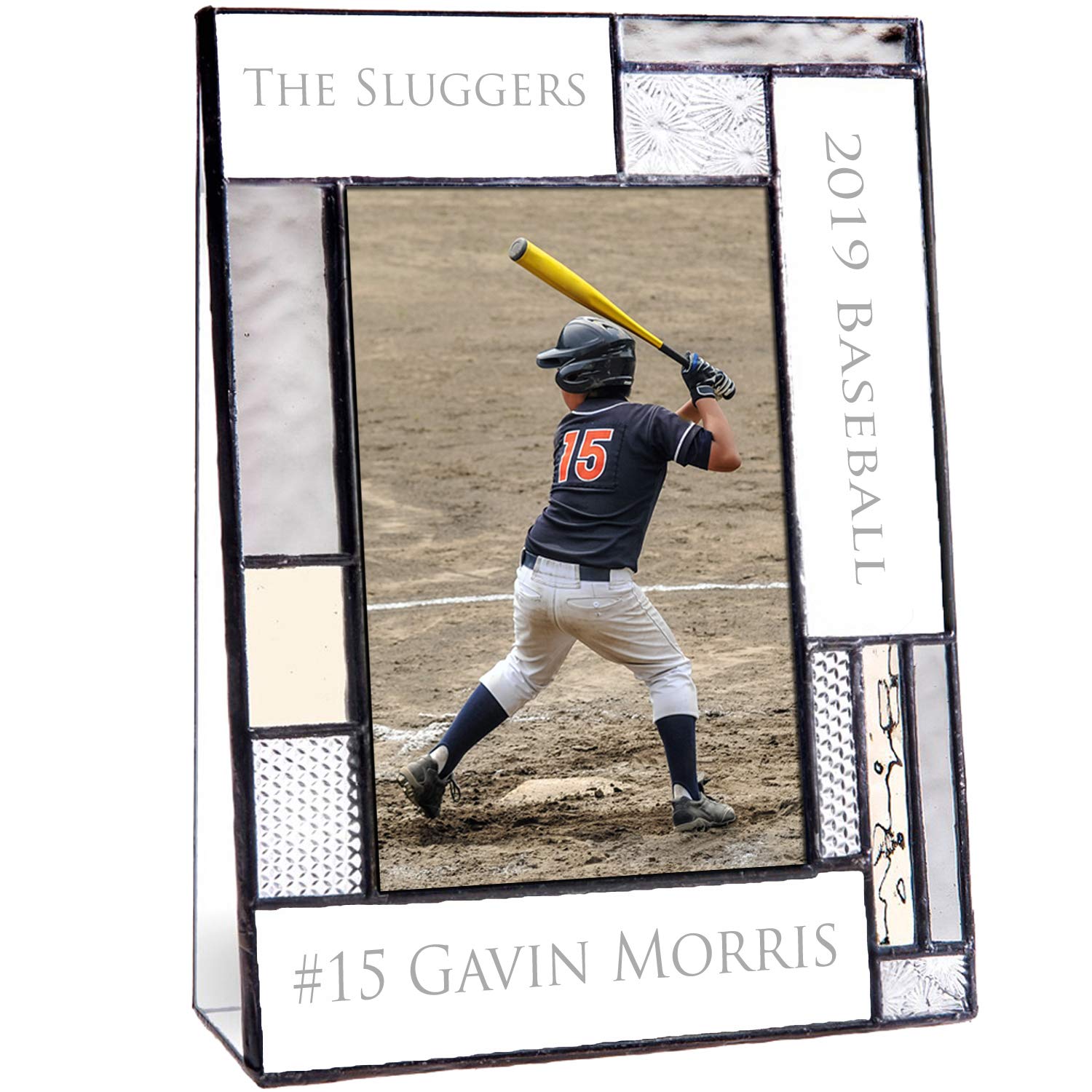 Personalized Baseball Photo Frame 4x6 - Engraved Glass for Sports Gifts (Coach, Softball, Volleyball) - Perfect for Team Memories & Awards