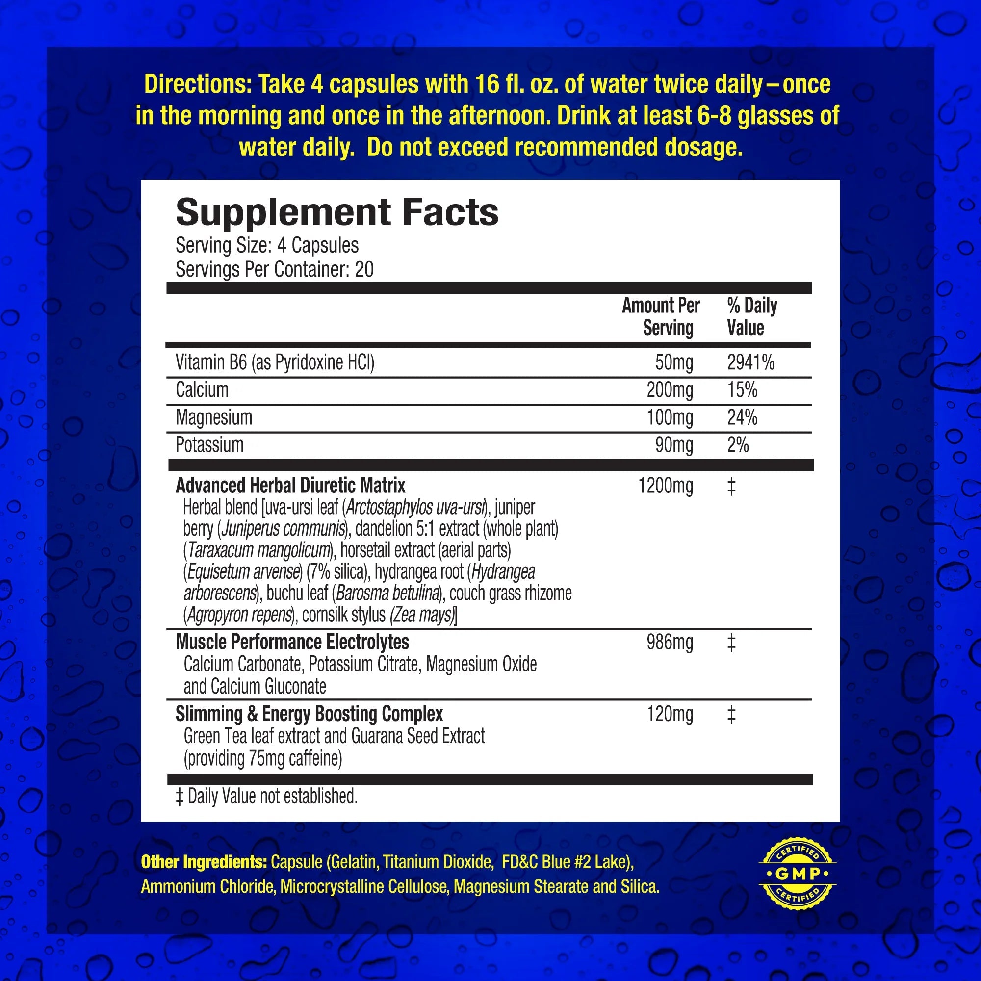 MHP XPEL Herbal Diuretic Supplement - Natural Water Retention Relief & Detox Support for Weight Management & Bloating - Ideal for Fitness, Bodybuilding & Wellness Routines