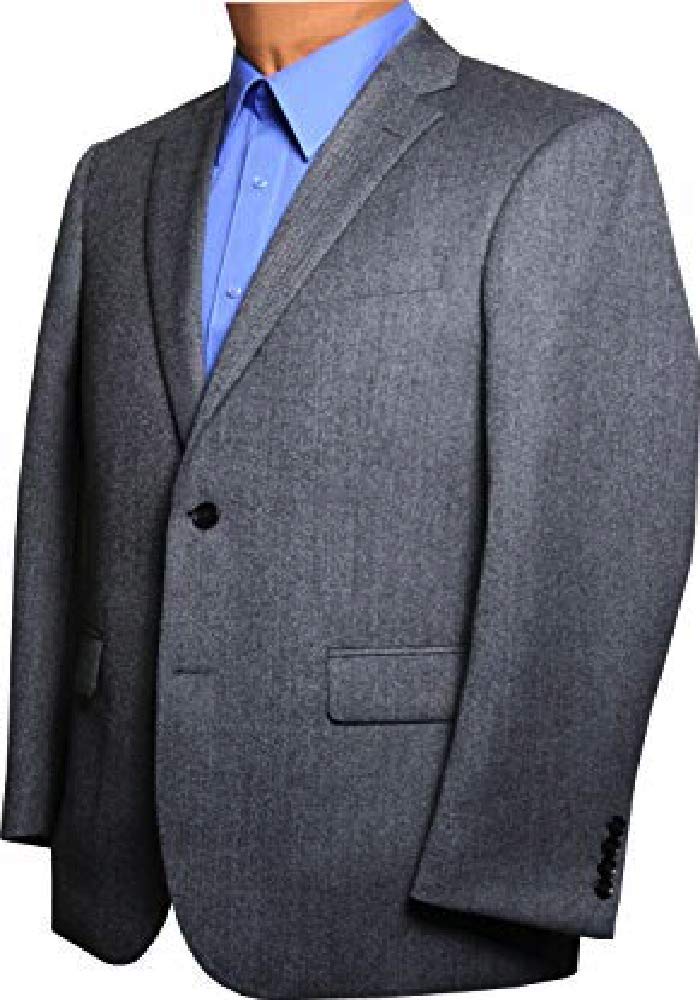 Classic British Style Big and Tall Grey Micro Herringbone Sport Coat for Men - Formal Business Blazer for Office, Wedding & Special Occasions