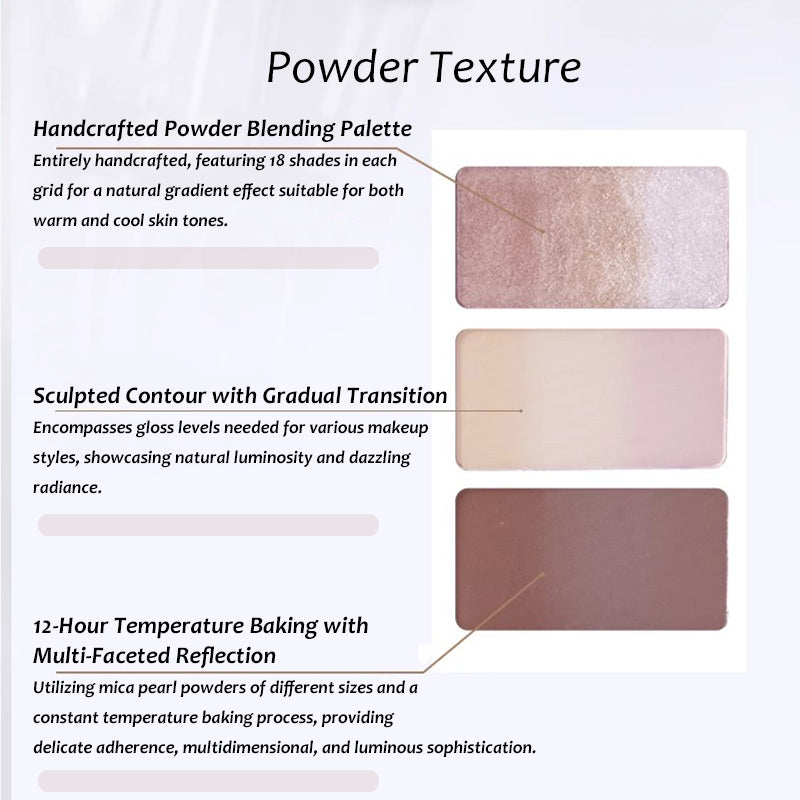 CHEERYEP (QIANYAN) Professional Gradient Contour Palette - Buildable & Blendable Face Sculpting Makeup Kit for Contouring, Highlighting & Bronzing - Perfect for Everyday Glam & Special Occasions