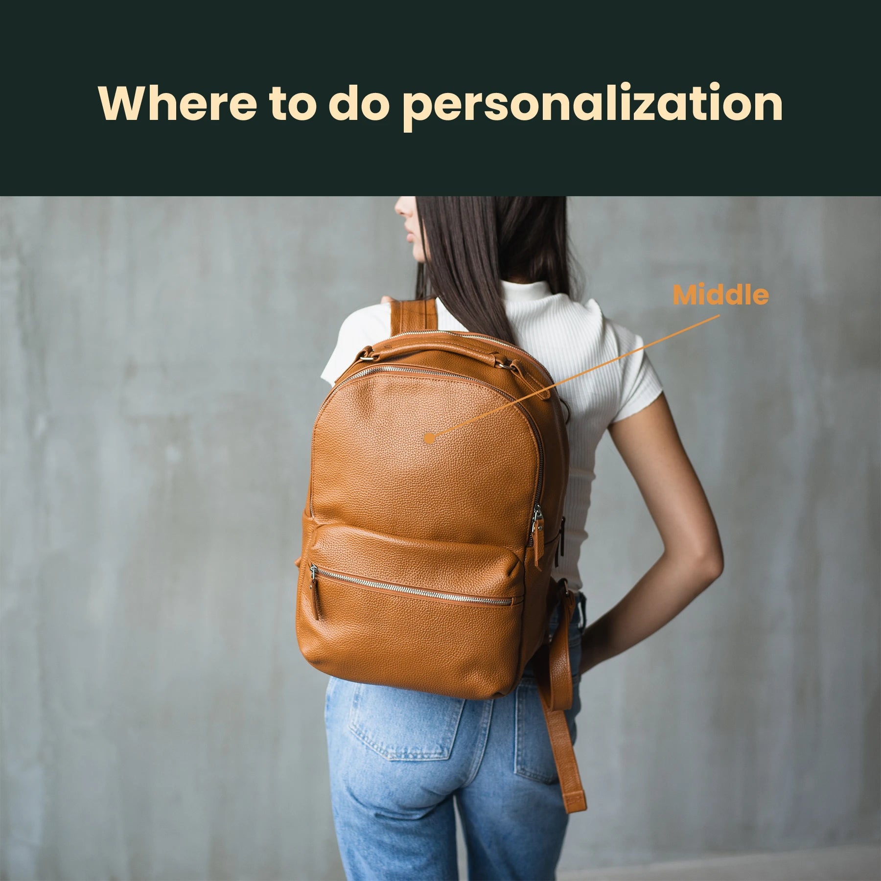 Personalized Leather Laptop Backpack for Men & Women - Durable 15.6 Inch Business Travel Backpack - Perfect for Office, College, Commuting & Airplane Carry-On