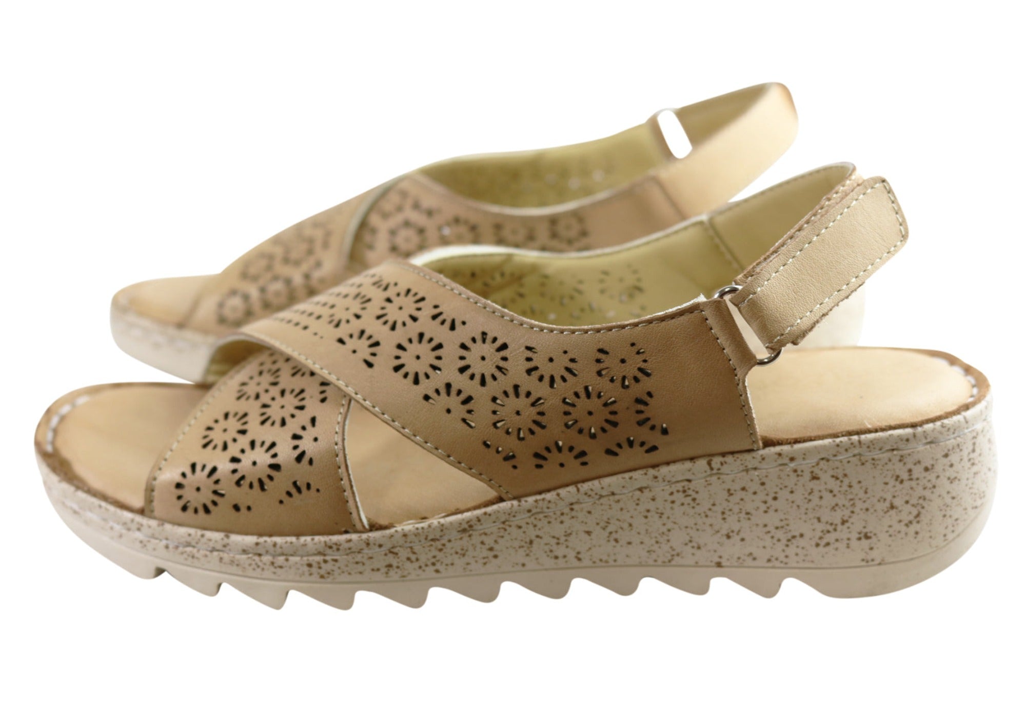 Orizonte Anthea Women's Comfortable European Leather Sandals - Perfect for Summer, Beach, and Casual Outings