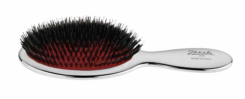 Janeke Small Mixed Bristle Pneumatic Hairbrush SP21M - Professional Styling Brush for Salon & Home Use - Perfect for Blowouts, Detangling & Smoothing Hair