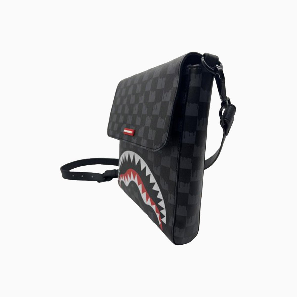Stylish Drip Check Shark Messenger Sling Bag - Waterproof Crossbody Shoulder Bag for Men & Women - Perfect for Travel, Gym, and Everyday Use