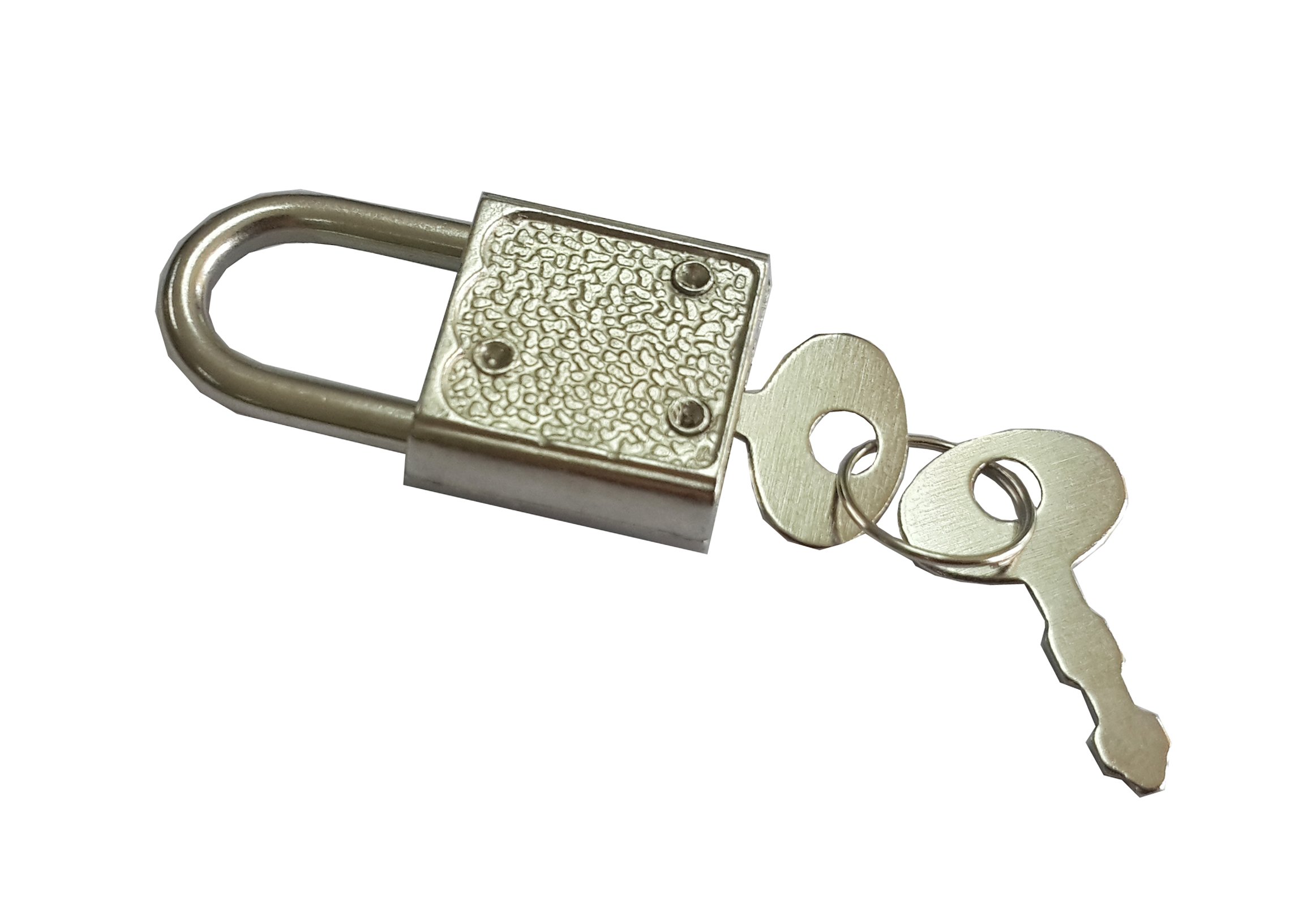 FixtureDisplays® 8-Pack Small Metal Padlocks - Mini Keyed Locks for Luggage, Suitcases, Toolboxes, Diary & Craft Boxes - Secure Storage & Travel Accessories (Model 11040LOCK)