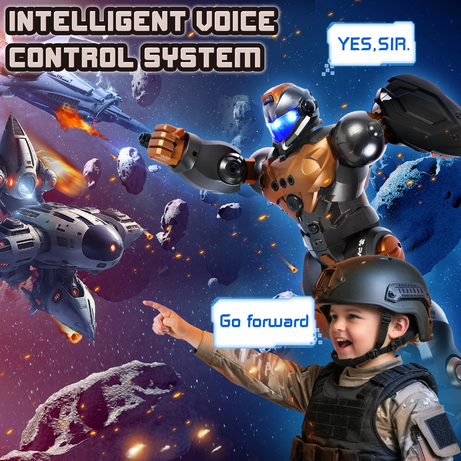 Smart Programmable Robot Toy for Kids - Voice & Gesture Control, STEM Educational Science Gift for Boys & Girls | Interactive Play, Learning & Storytelling Fun