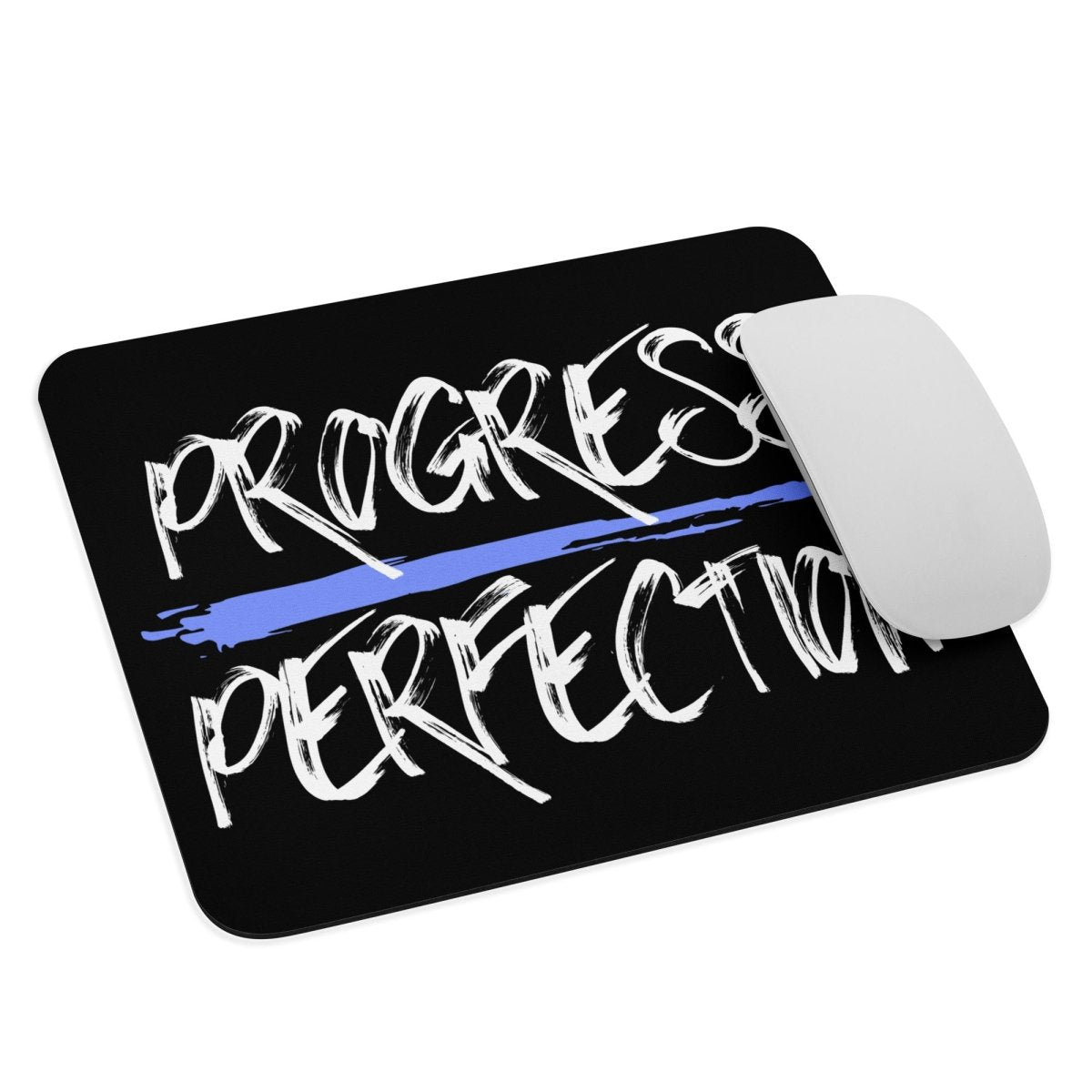Progress Over Perfection Motivational Mouse Pad - Non-Slip Rubber Base Desk Mat for Office, Gaming & Work from Home
