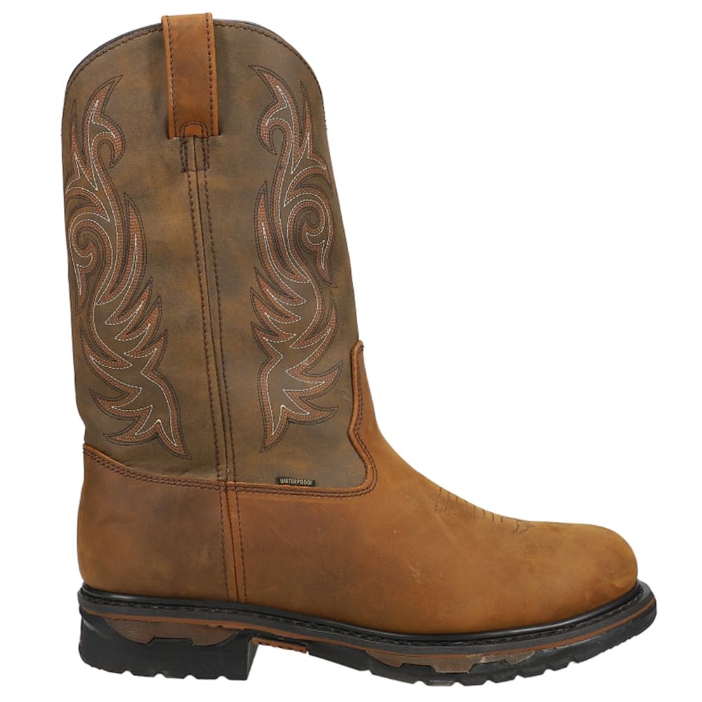 **Dan Post Men's Hammer 11 Inch Waterproof Soft Toe Work Boots - Brown - Size 7 D - Durable & Comfortable for Construction, Hiking & Outdoor Work**