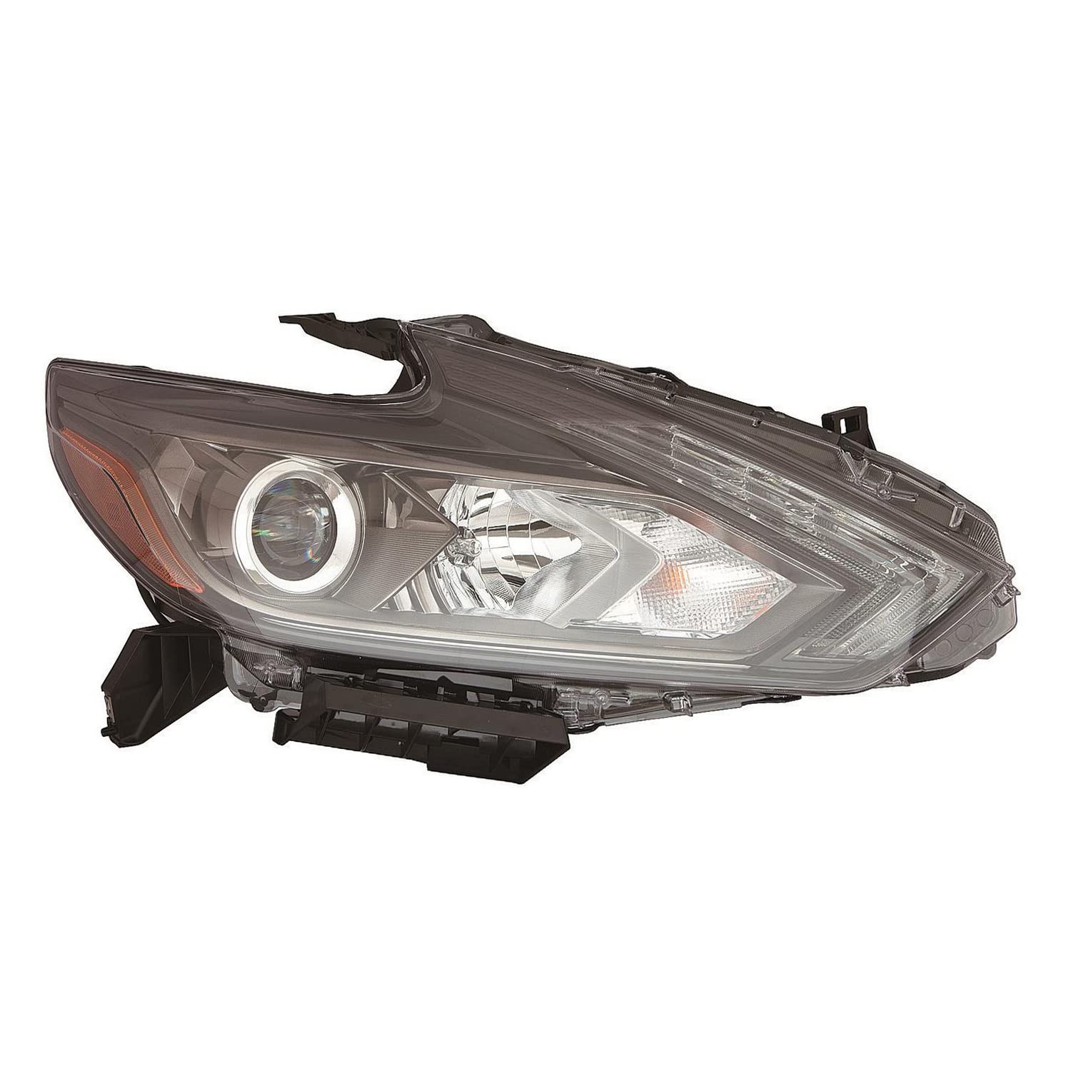 Smoked LED Headlight Assembly with Daytime Running Lights & Smoked Bezel - CRSHL09538 | Upgrade Your Car's Front Lighting for Night Driving & Enhanced Style