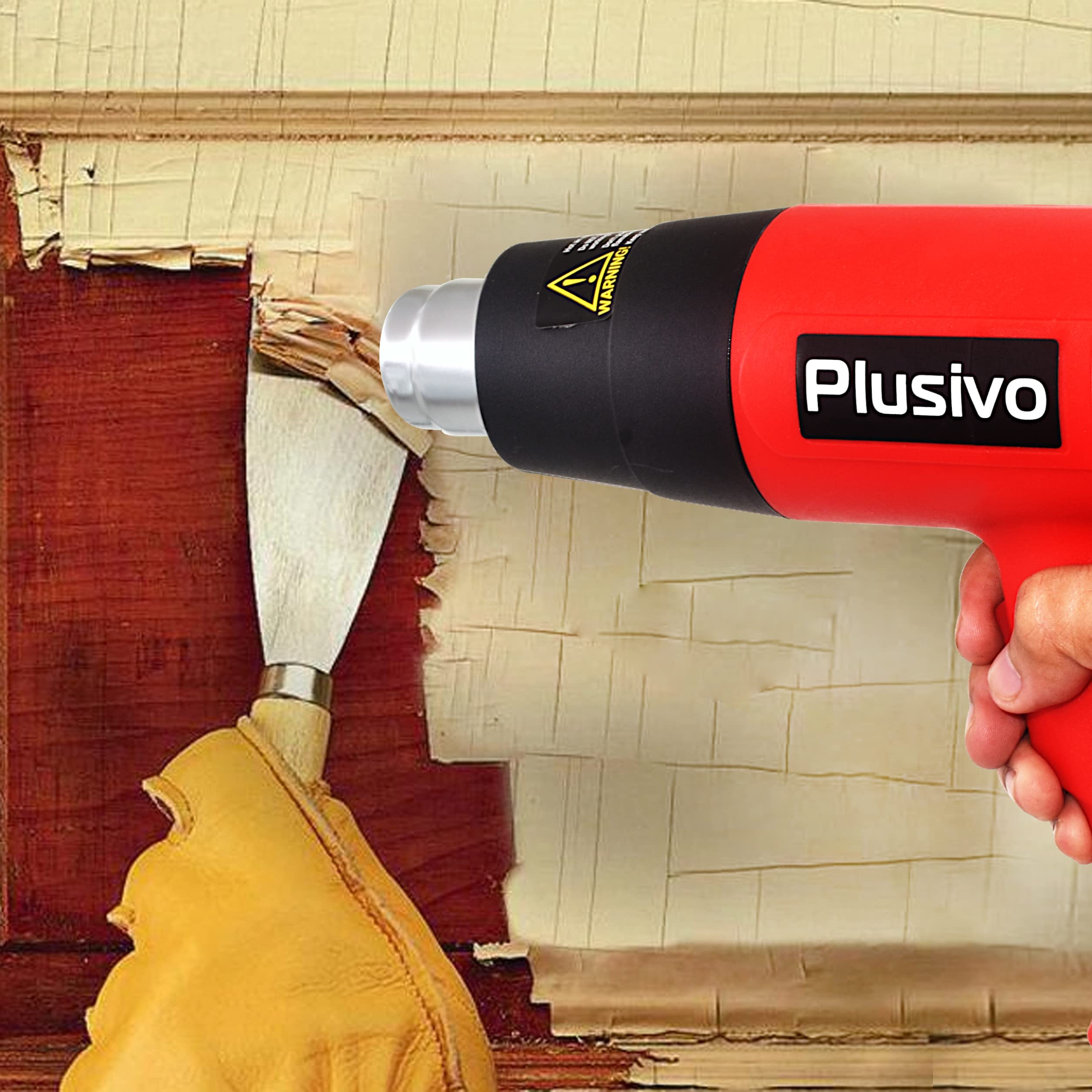 2000W Heavy Duty Heat Gun with Adjustable Temperature 122-1112°F (50-600°C) & Dual Speed - 4 Nozzles for DIY, Paint Stripping, PVC Bending, Shrink Wrapping - Perfect for Home Improvement, Crafts, and Electronics Repair