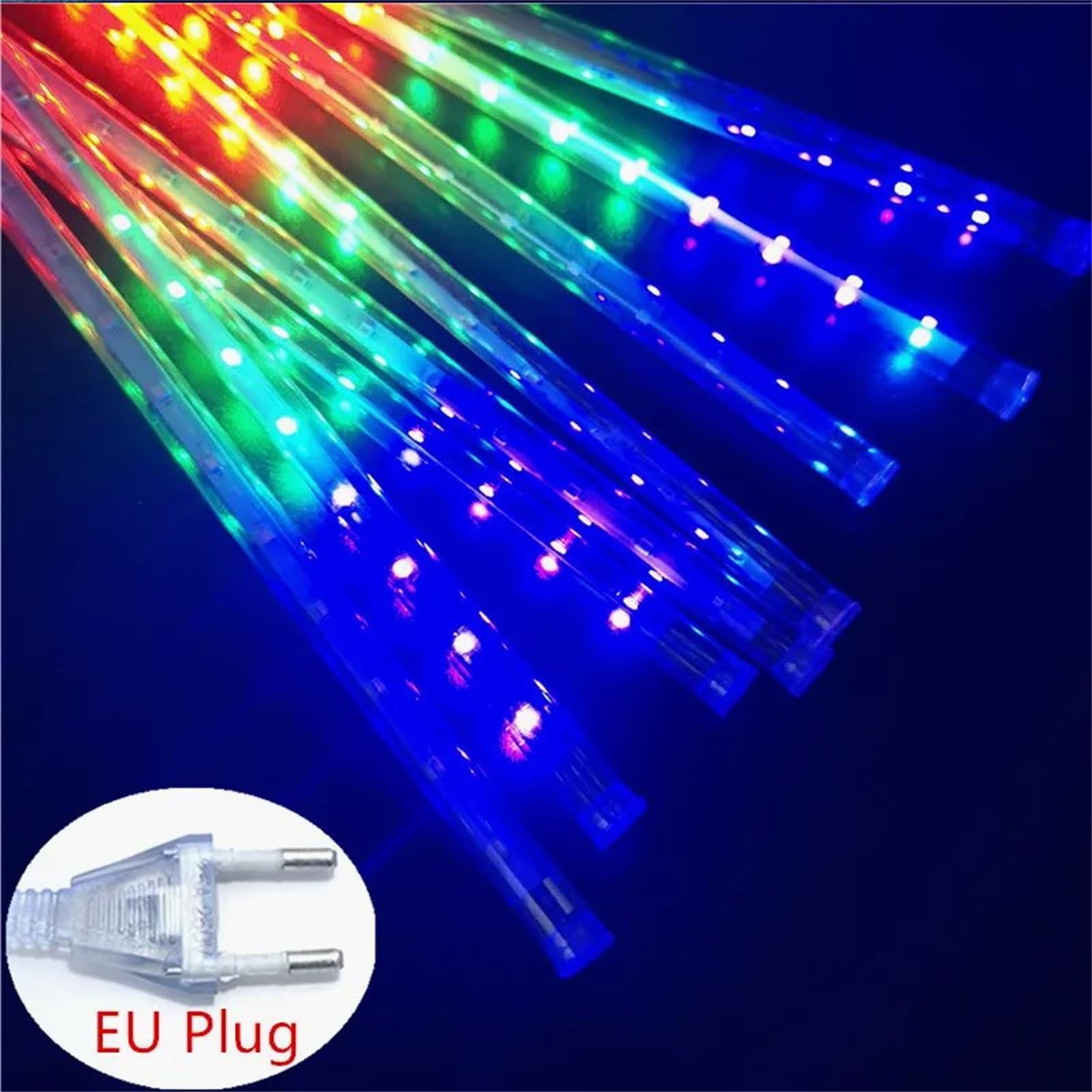 GARVEE 30cm LED Meteor Shower Rain Lights - IP65 Waterproof, High Brightness Fairy String Lights for Garden, Pathway, Yard, and Outdoor Decoration (EU Plug) - Perfect for Christmas, Parties, and Landscape Lighting