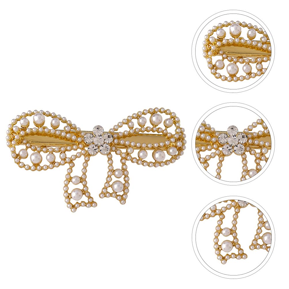 Beaupretty Large Pearl Hair Clips for Women & Girls - Elegant Bow Hair Barrettes & Fashion Hair Accessories | Perfect for Weddings, Parties & Everyday Wear