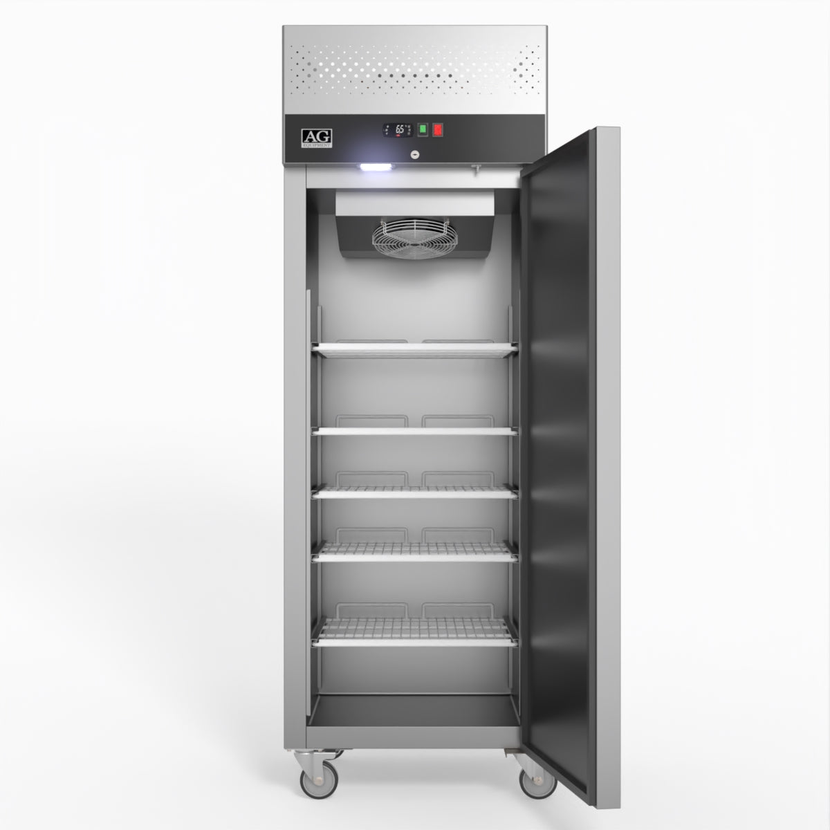 AG 429 Litre Stainless Steel Upright Freezer - Single Door Commercial Freezer GNX400BT for Restaurants, Grocery Stores & Home Use