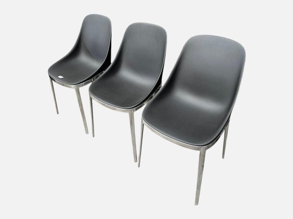 Elle Polished Chairs Set of 3 - Modern Dining Chairs for Kitchen, Living Room & Office - Elegant Home Decor Furniture for Dining Table, Workstation & Lounge Areas