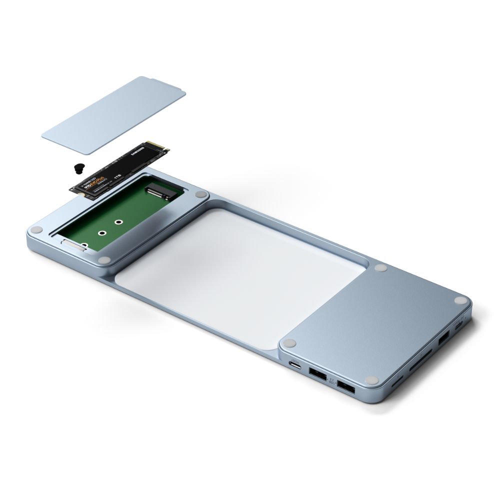 Satechi USB C Slim Dock for 24” iMac - Compact Multi-Port Hub with 4K HDMI, USB-A, USB-C & Ethernet - Perfect for Home Office & Workspace Setup