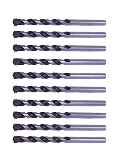 Carbide Tip Masonry Drill Bit Set - 10Pcs for Concrete, Stone & Bricks
