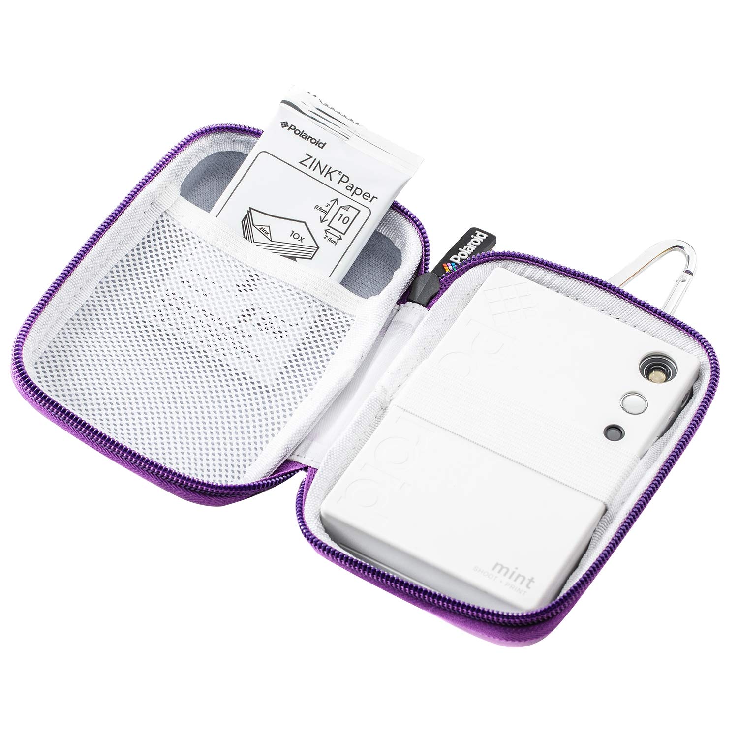 Polaroid Eva Case for Mint Instant Camera & Printer - Durable Purple Protective Cover - Perfect for Travel, Parties & Everyday Use