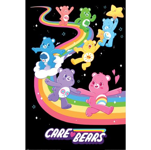Care Bears We Love Rainbows 24x36 Inch Maxi Poster - Perfect for Kids' Room Decor, Playroom, and Nursery Wall Art