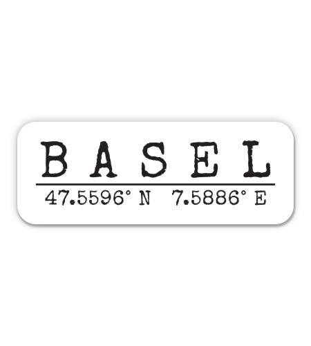 Squiddy Basel Switzerland Travel Luggage Vinyl Sticker Decal - 3