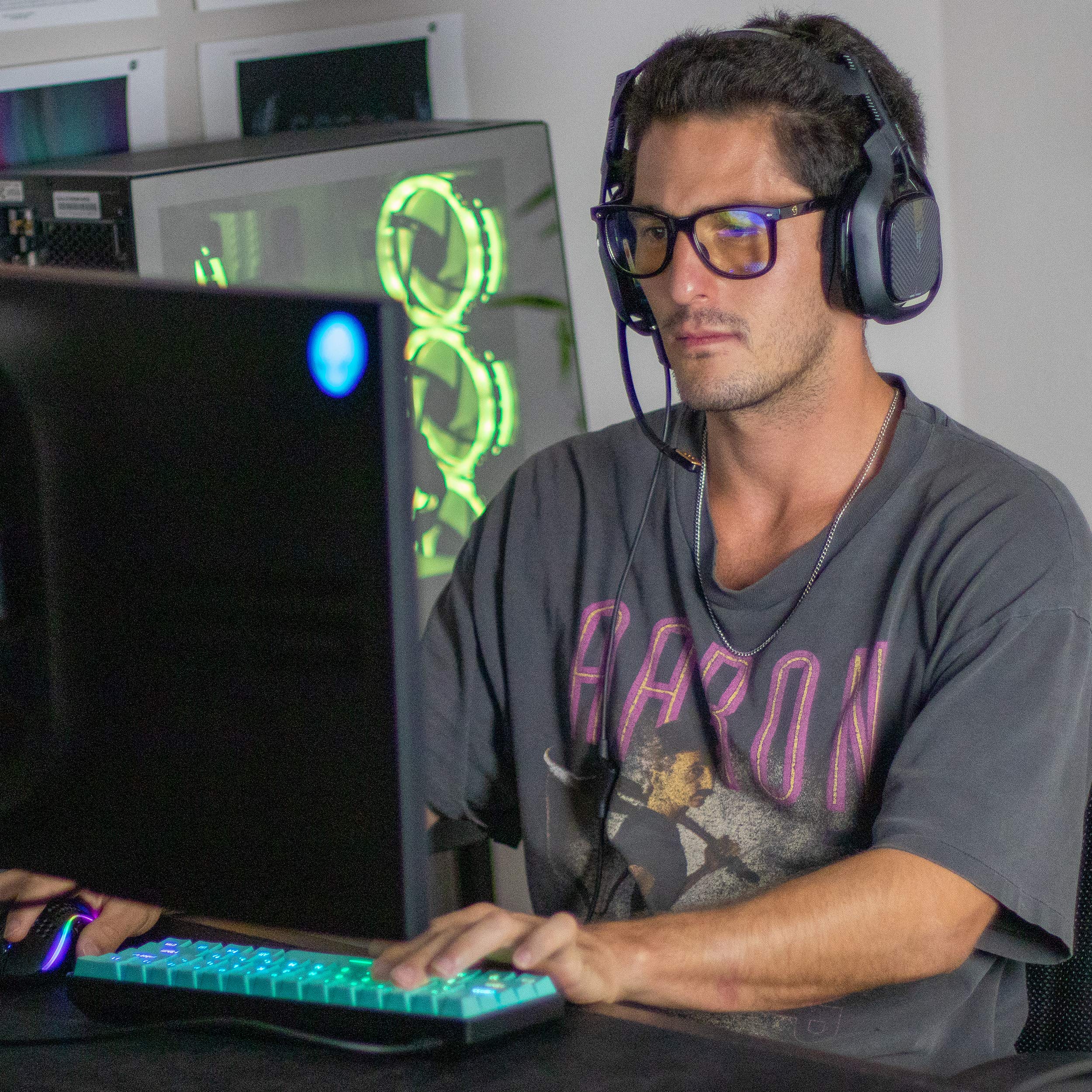 GLASSY Mikemo Premium Blue Light Blocking Glasses - Anti Eyestrain & Fatigue Relief for Computer, Gaming & Digital Screen Use - UV Protection Glasses for Office, Gaming & Nighttime Reading