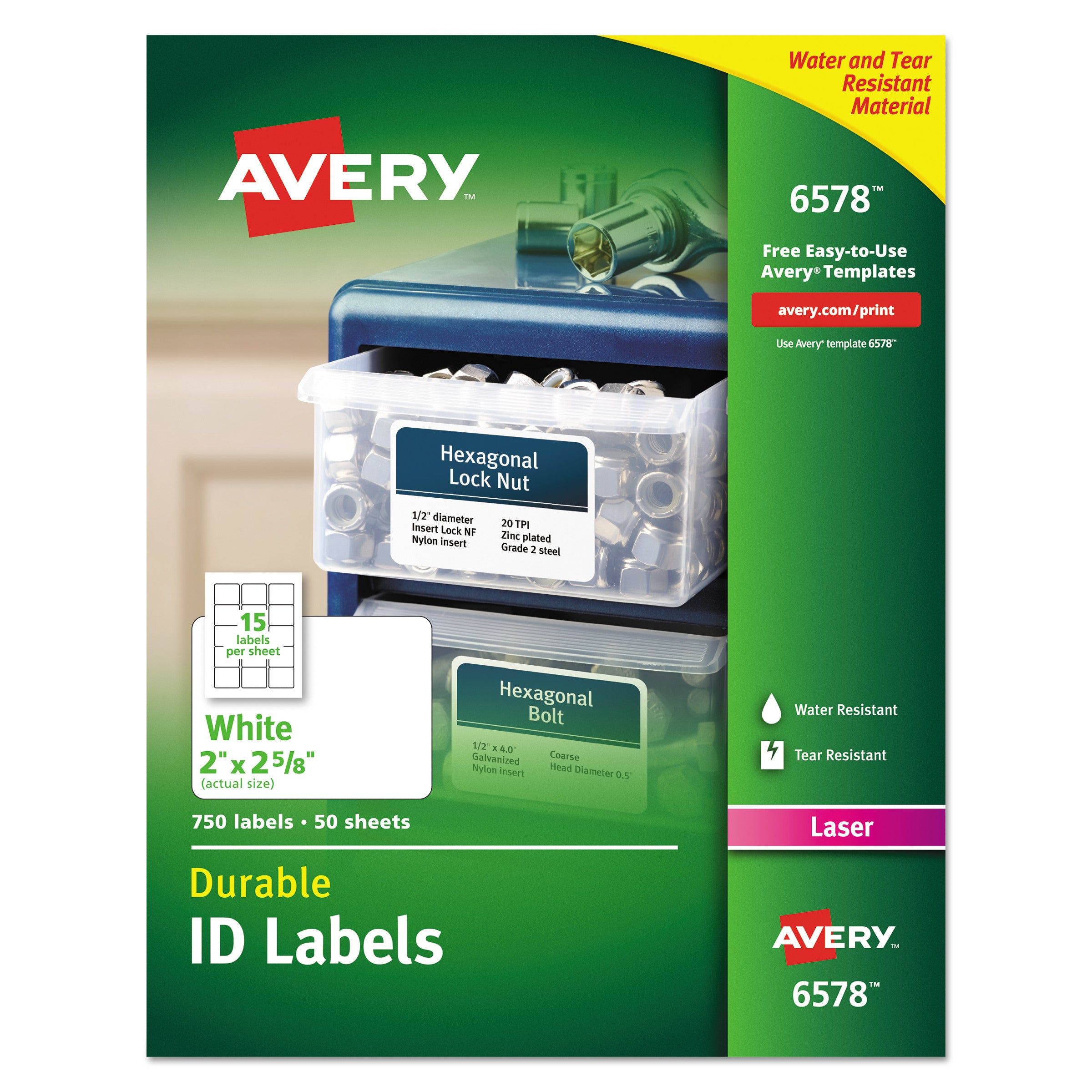 Avery® Durable Permanent ID Labels with TrueBlock Technology - 2