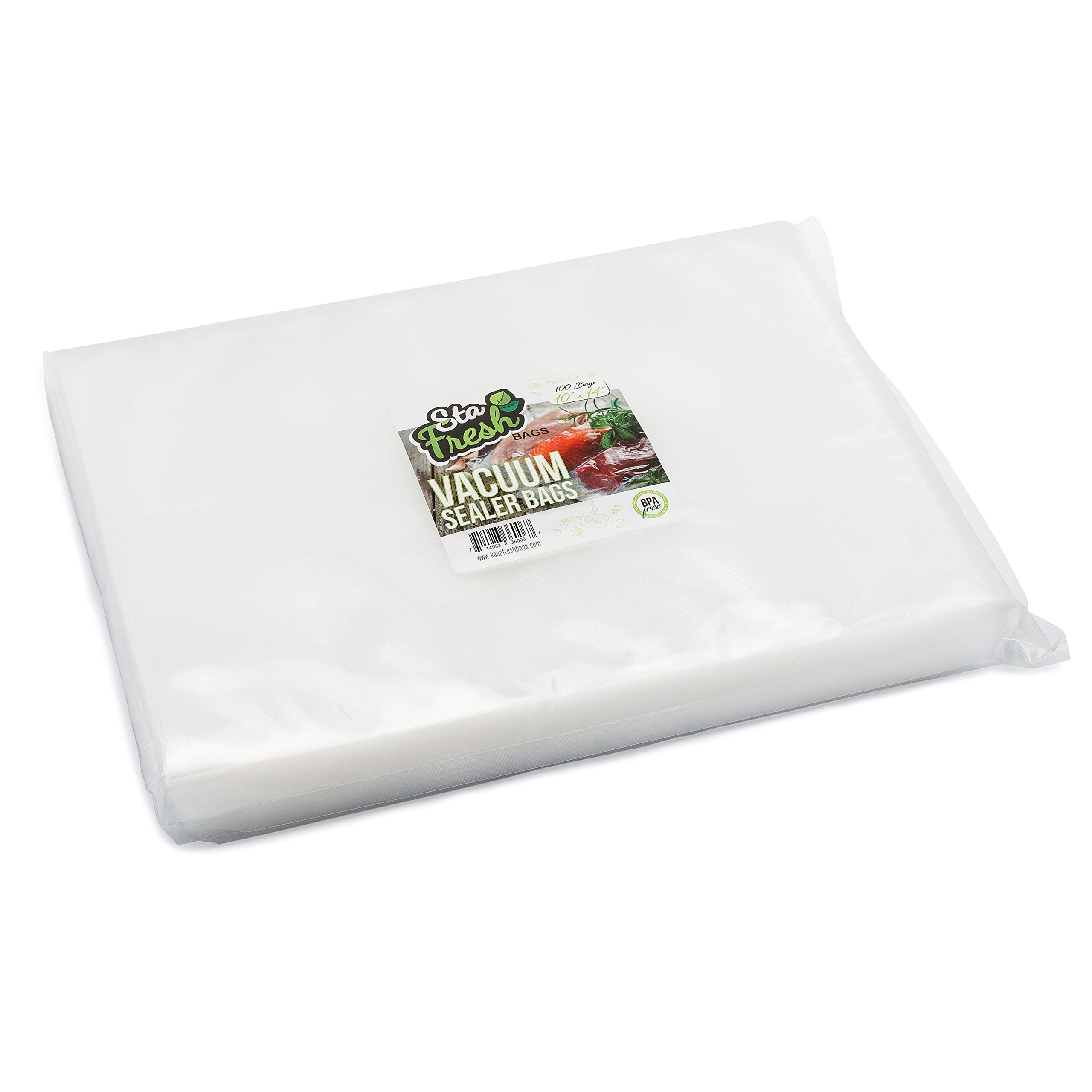 Premium Vacuum Sealer Bags 10x14 Inches - 100 Count, 3.5mil Thick Gallon Size Food Storage Bags for Sous Vide, Freezer & Bulk Food Preservation - Made in USA | Ideal for Meal Prep, Long-Term Food Storage & Vacuum Sealing Freshness